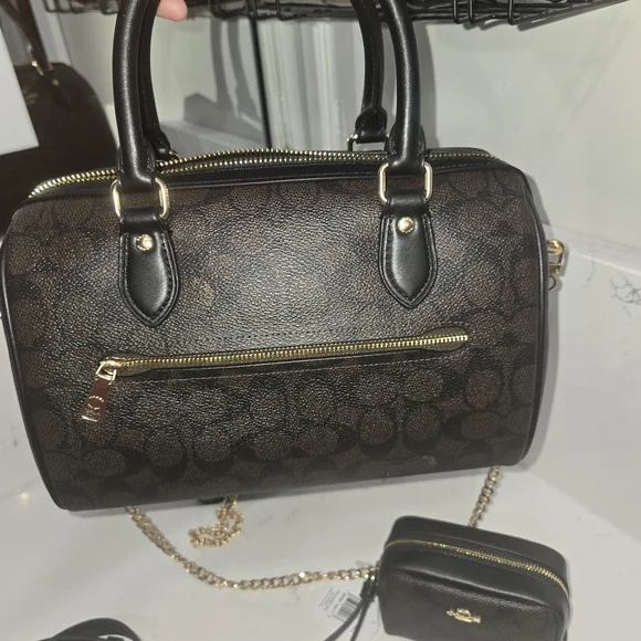 Coach Medium Rowan Black/Walnut - Picture 2 of 10